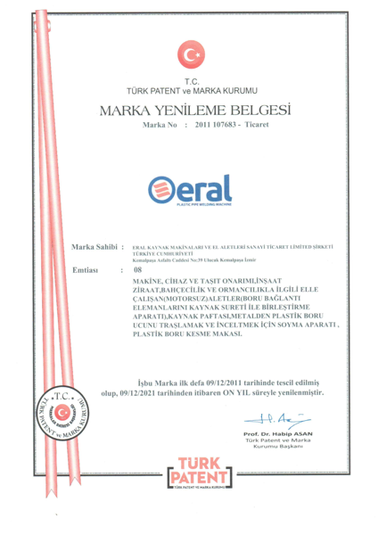 Marka Tescil Yenileme Belgesi
